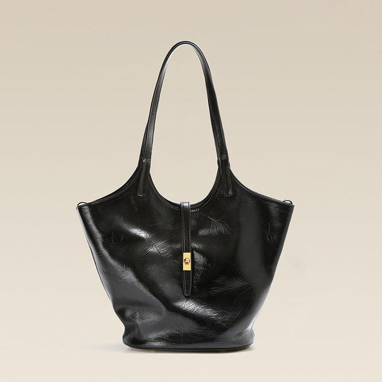 Modern Genuine Leather Bucket Handbag | Stylish Leather Handbags for Every Occasion