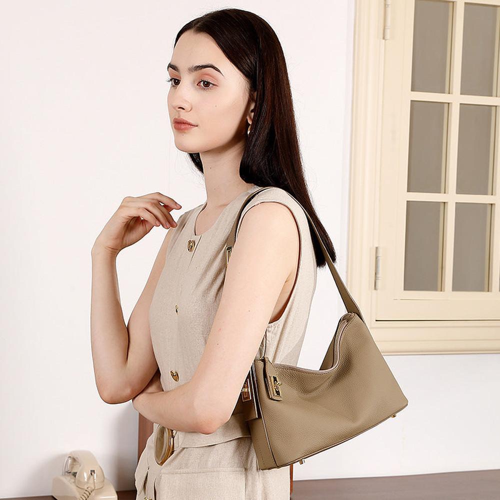 New Genuine Leather Dumpling Shoulder Bag
