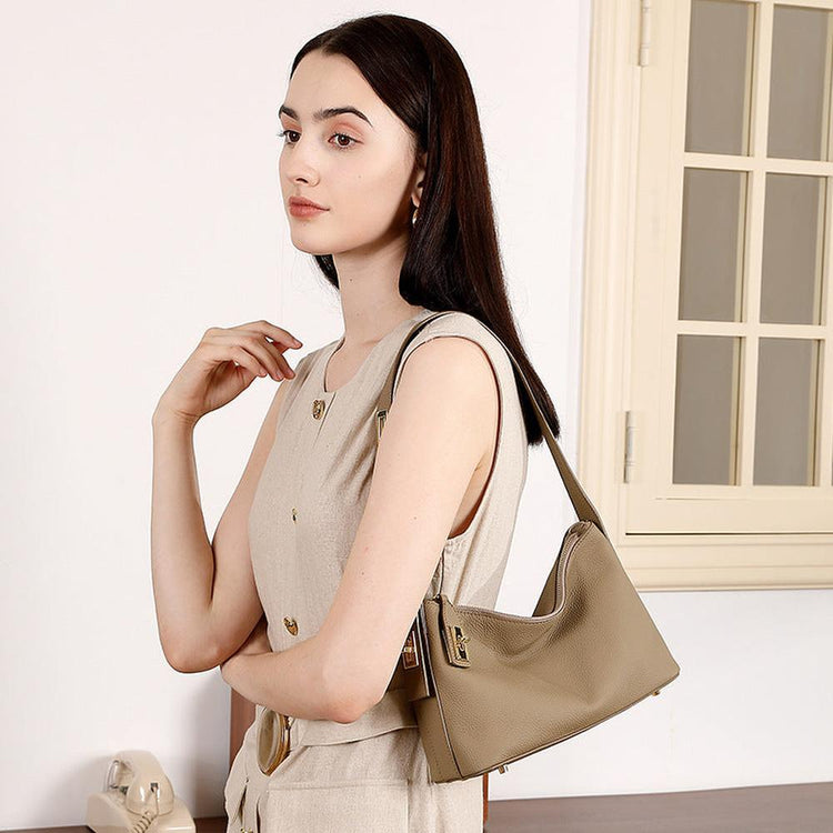 New Genuine Leather Dumpling Shoulder Bag