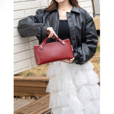 New Versatile Handheld Leather Shoulder Bag