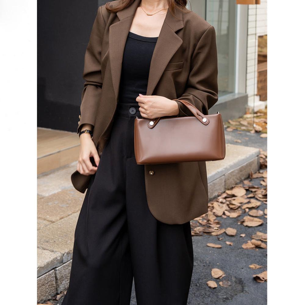 New Versatile Handheld Leather Shoulder Bag