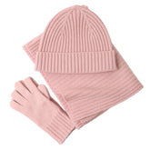 New Wool Scarf Hat Gloves Three-piece Set