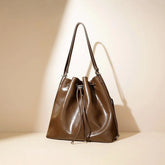 Niche New Style Leather Bucket Bag for Effortless Chic