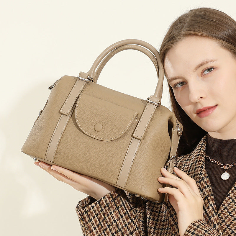 Nouveau sac à main polyvalent en cuir véritable