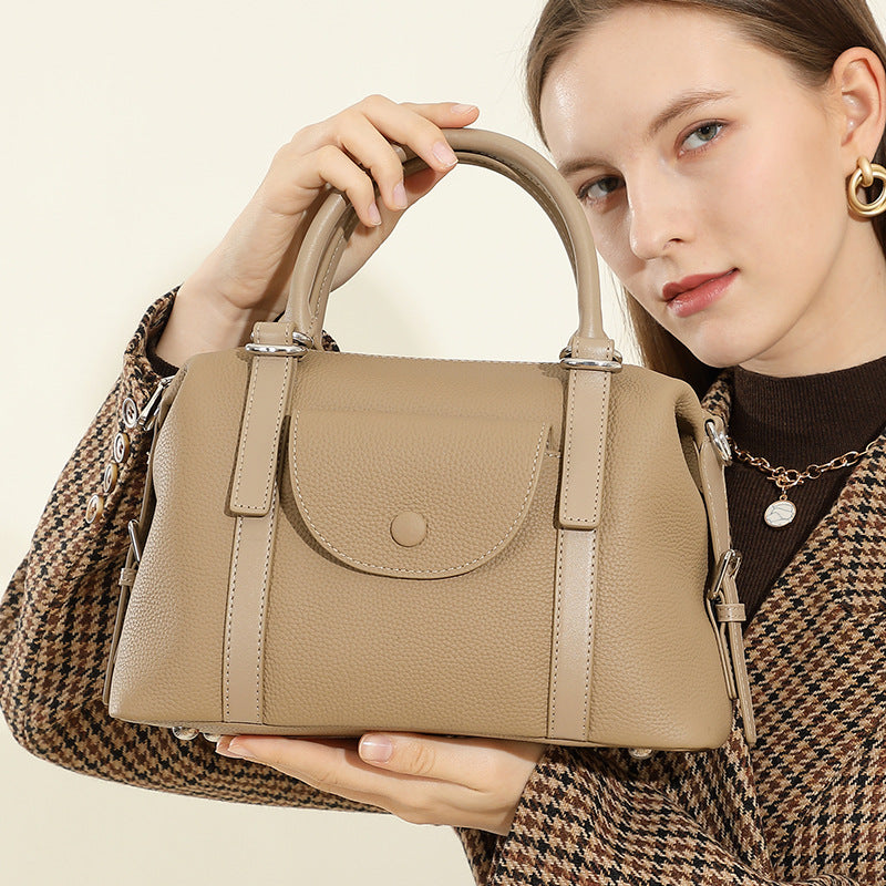 Nouveau sac à main polyvalent en cuir véritable