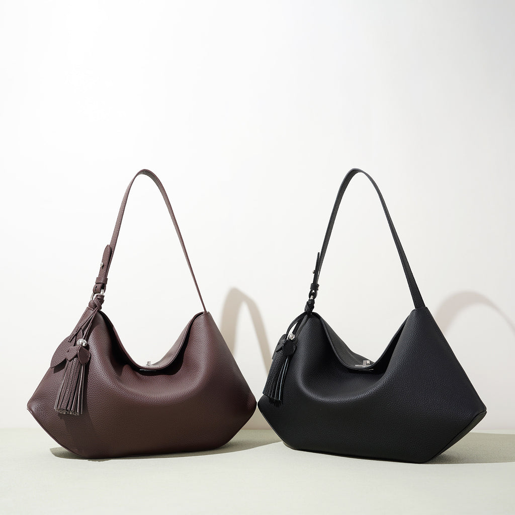 Sac à main tendance en cuir véritable de grande capacité