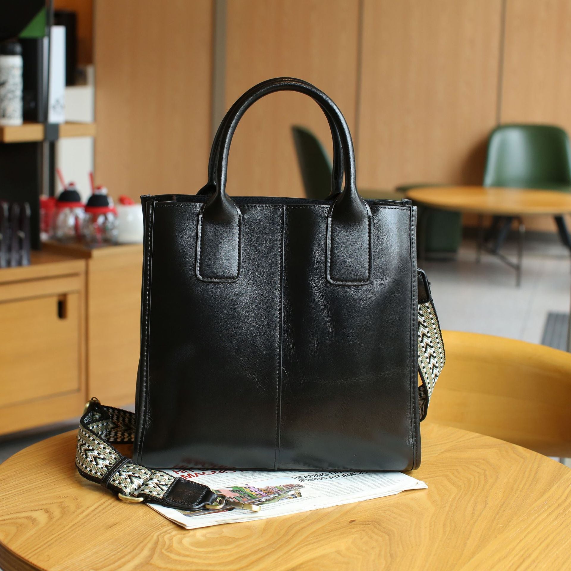 Sac à main en cuir tanné végétal