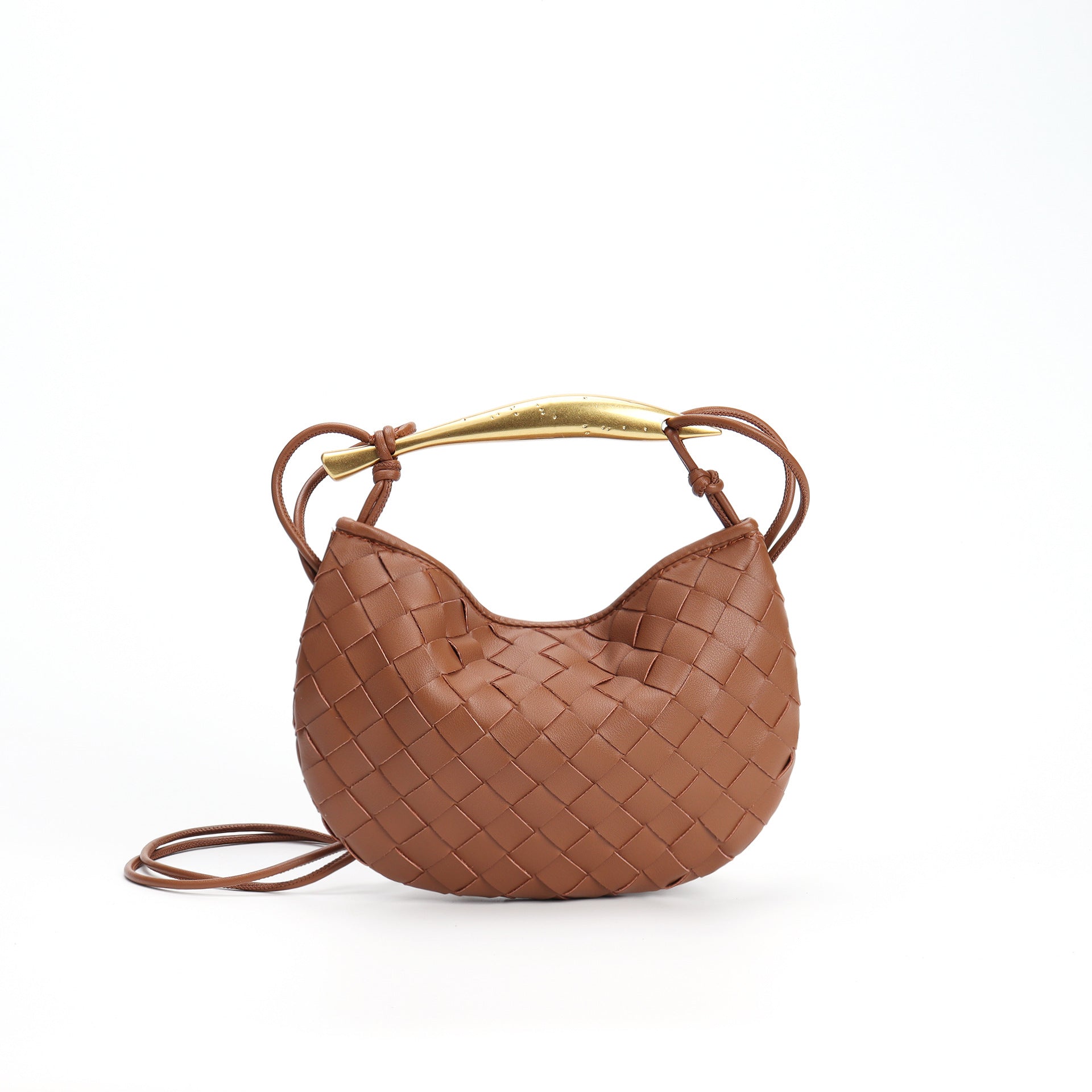 Chic Woven Cattlehide Leather Handbag – Natural Elegance