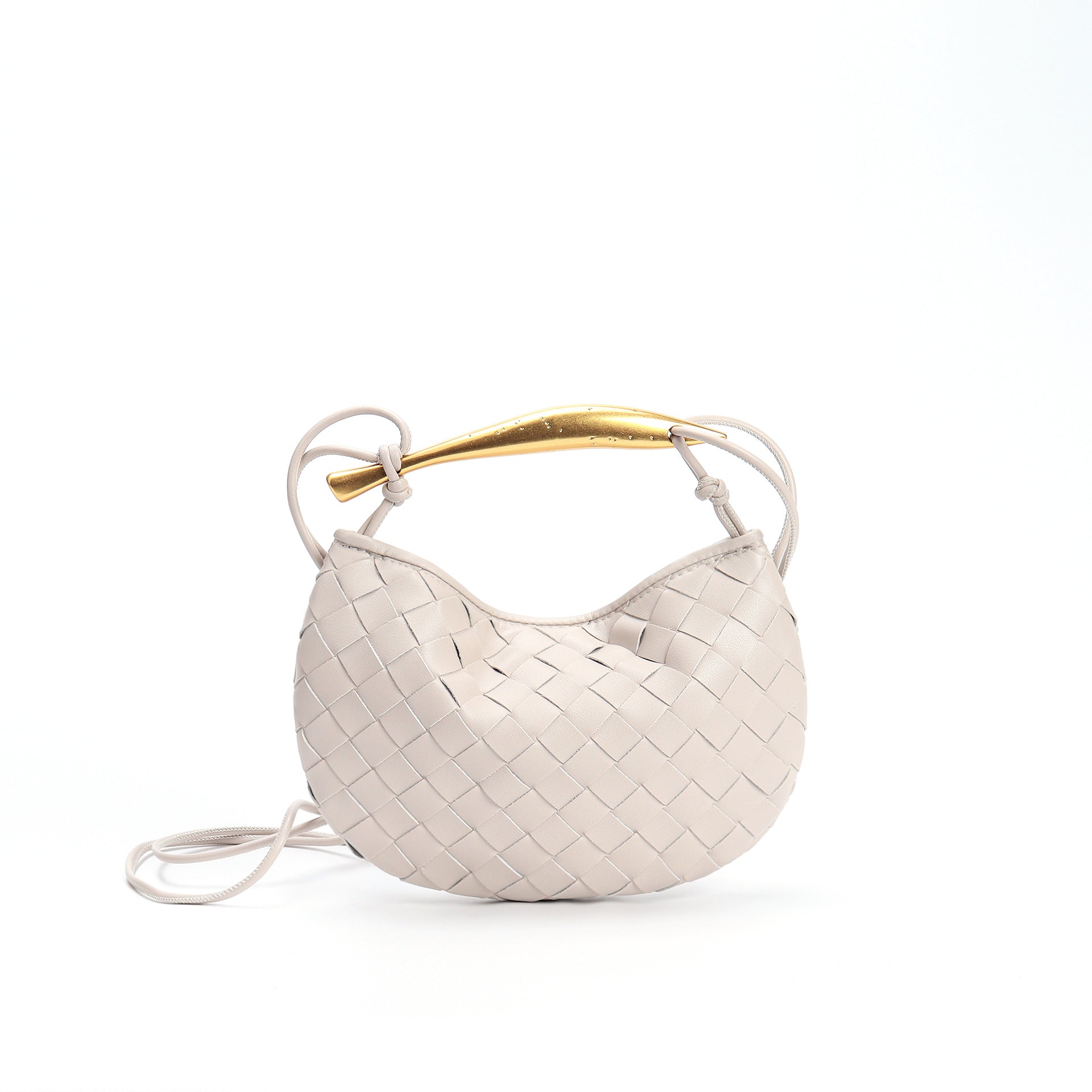Chic Woven Cattlehide Leather Handbag – Natural Elegance