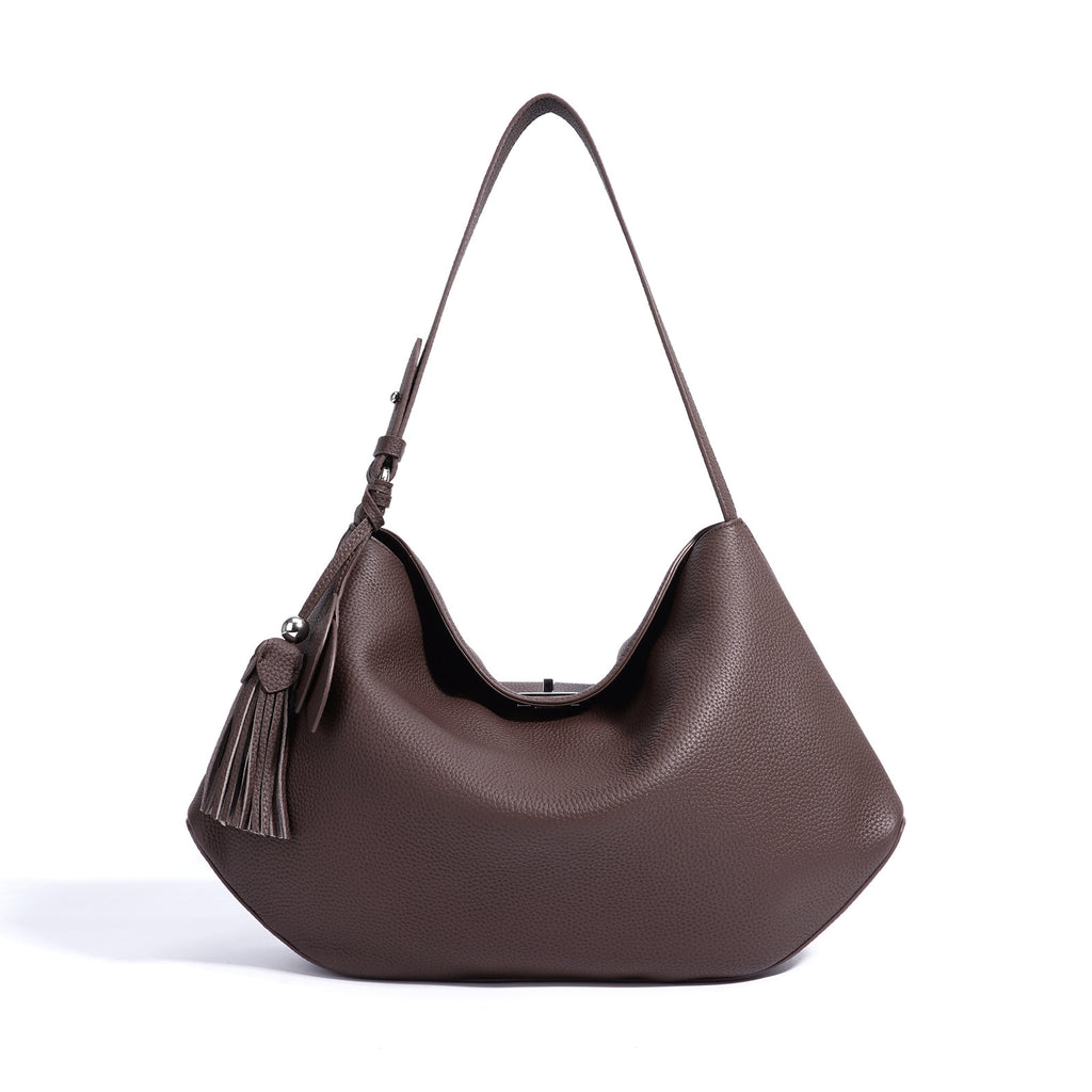 Sac à main tendance en cuir véritable de grande capacité
