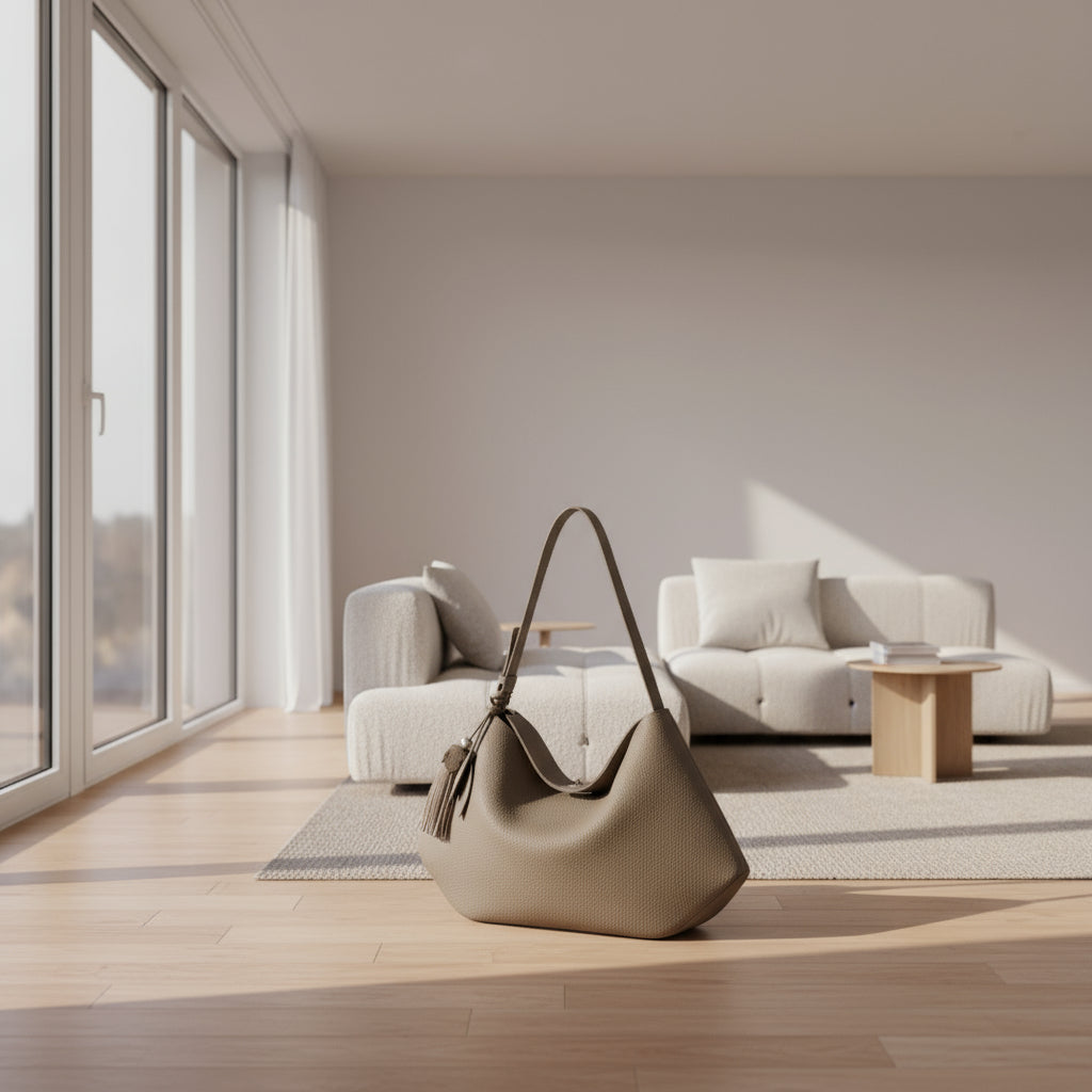Sac à main tendance en cuir véritable de grande capacité