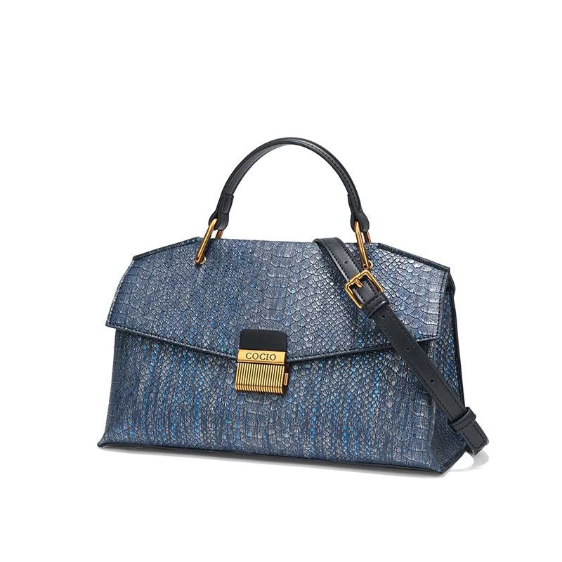 Snake Texture large Handbag