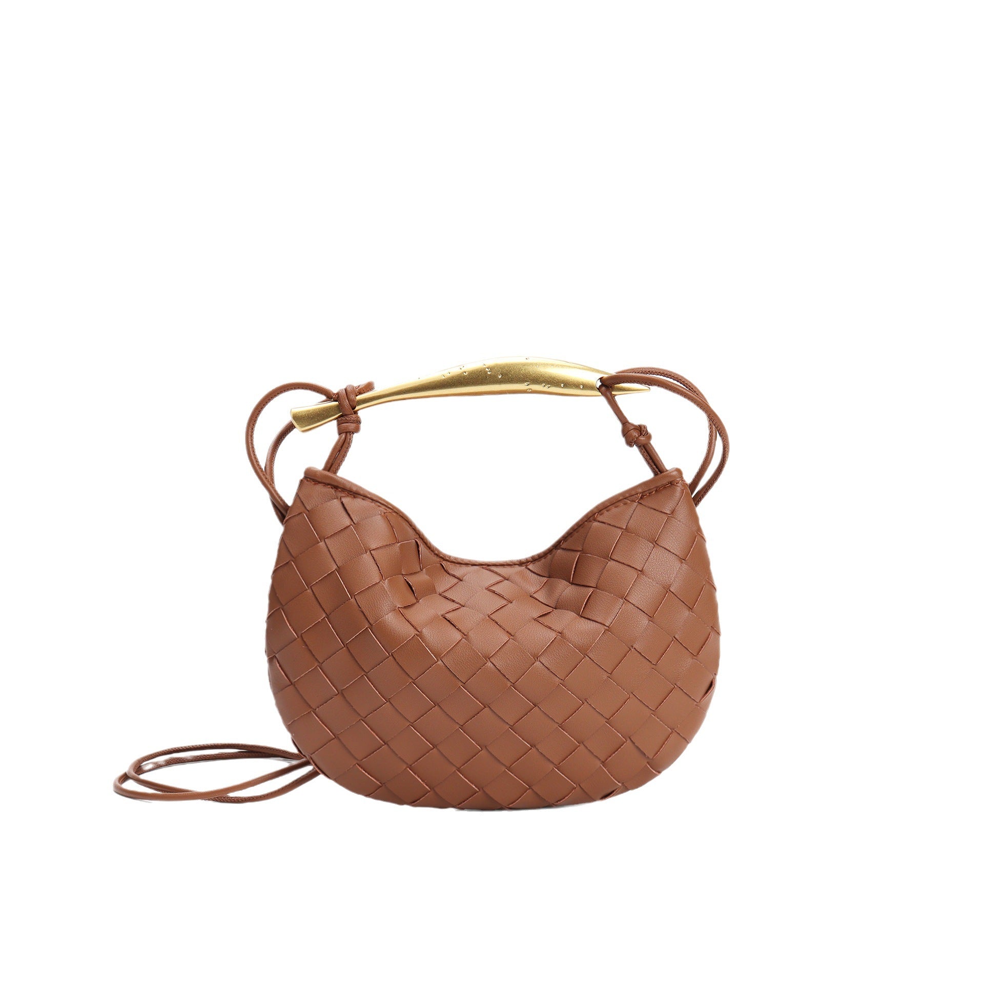 Chic Woven Cattlehide Leather Handbag – Natural Elegance