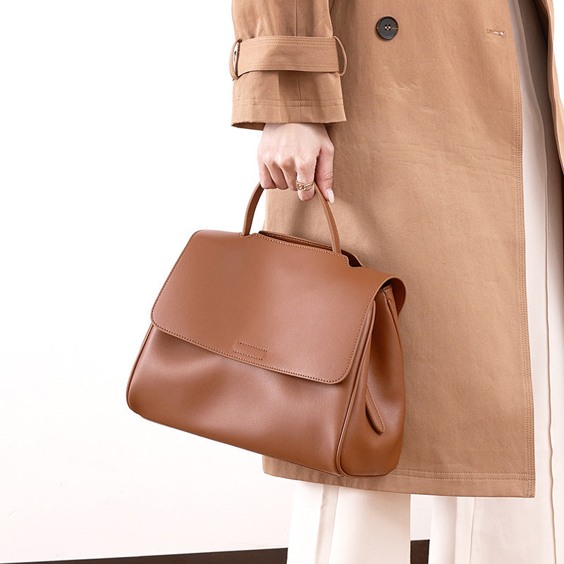 Sac à main messager tendance en cuir souple