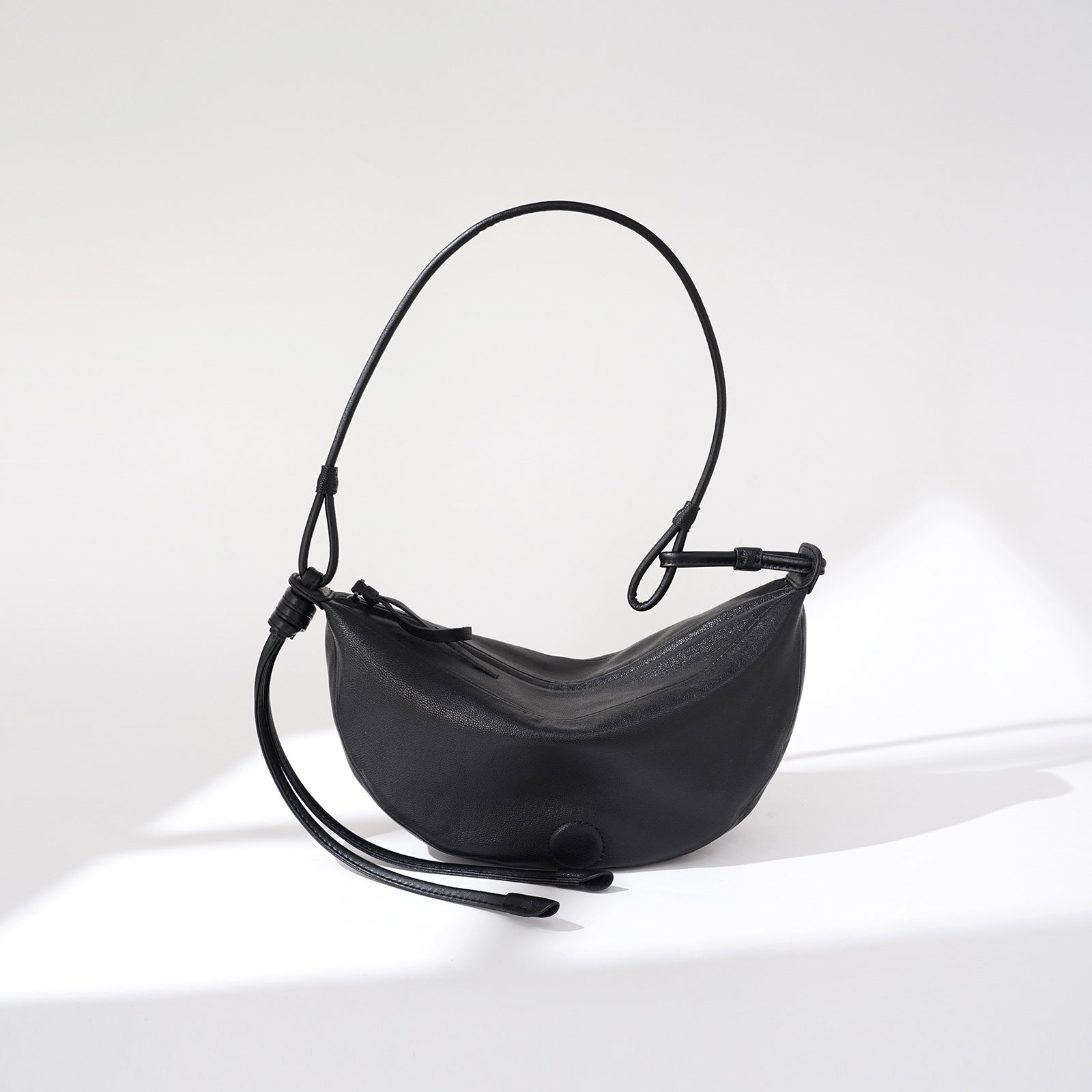 Half Moon Sheepskin Retro Shoulder Bag