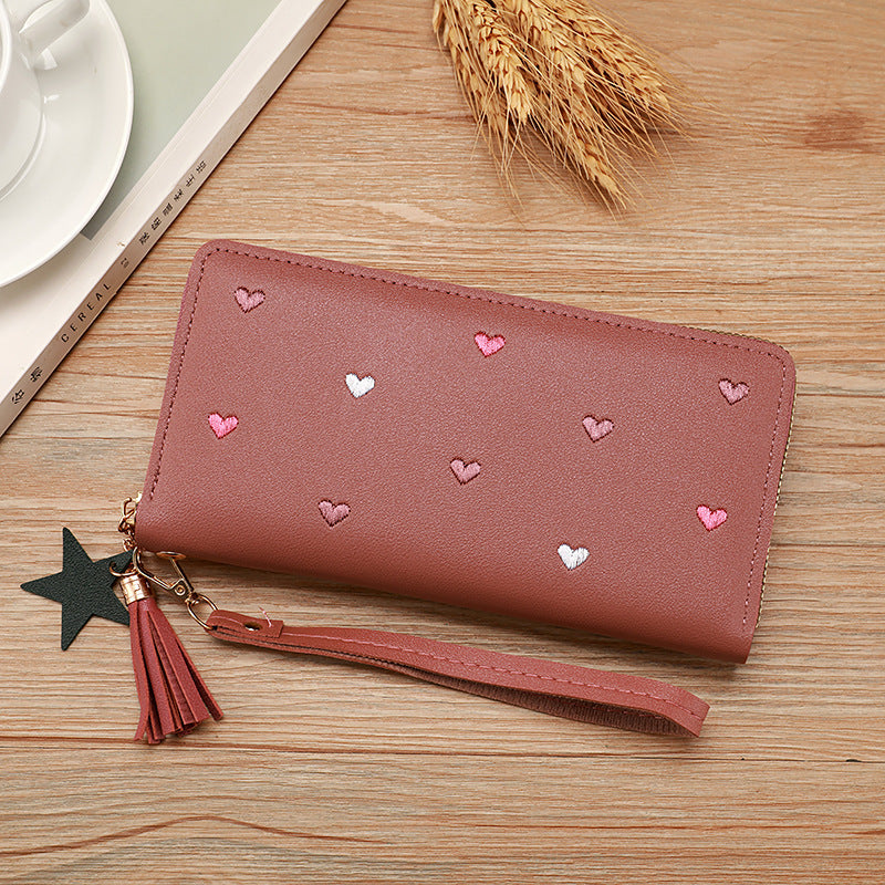 Portefeuille multi-cartes souple grande capacité pour femme