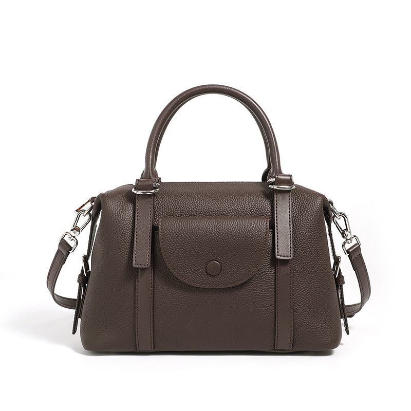 Nouveau sac à main polyvalent en cuir véritable