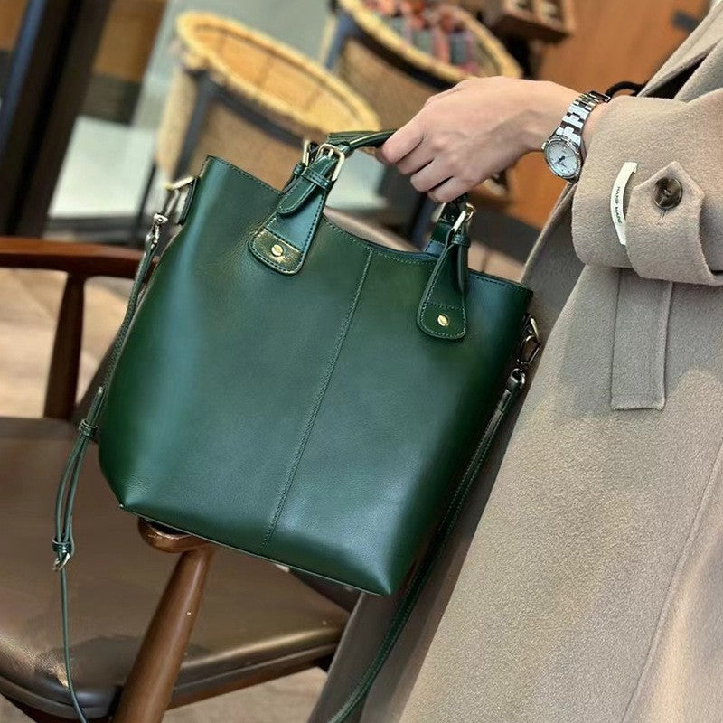 Large Capacity Plant-Tanned Soft Leather