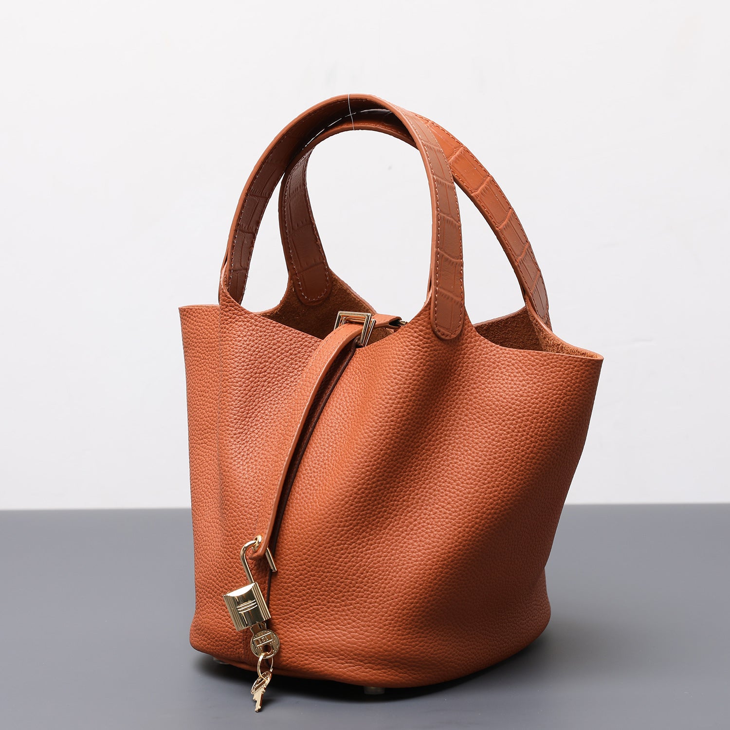 Cowhide Bucket Handbag