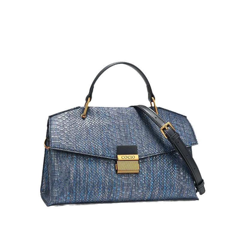 Snake Texture large Handbag