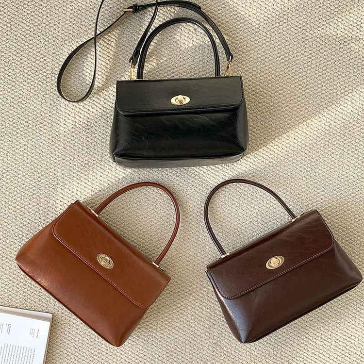 Oil Wax Leather large handbag