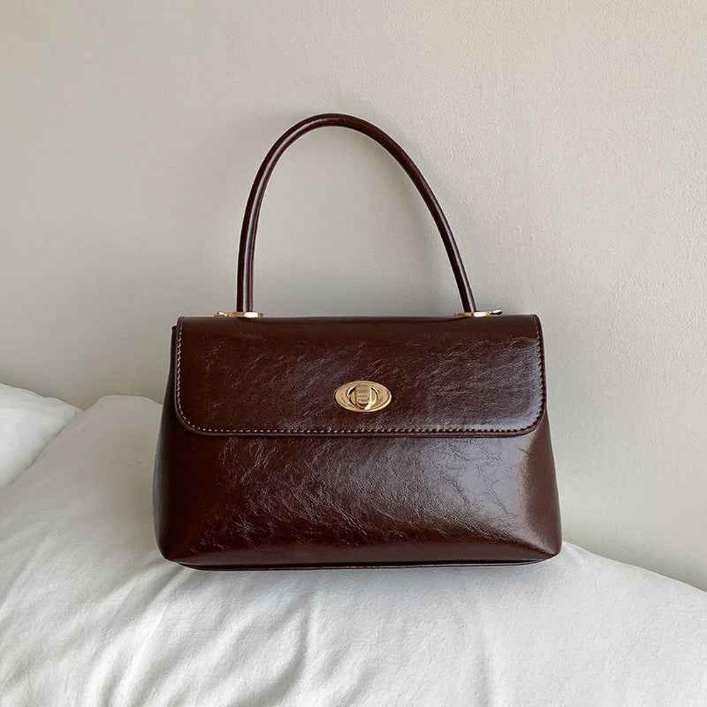 Oil Wax Leather large handbag