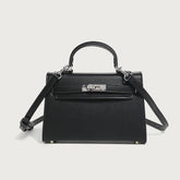 Palm print and Crocodile pattern Leather Handbag