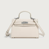 Palm print and Crocodile pattern Leather Handbag