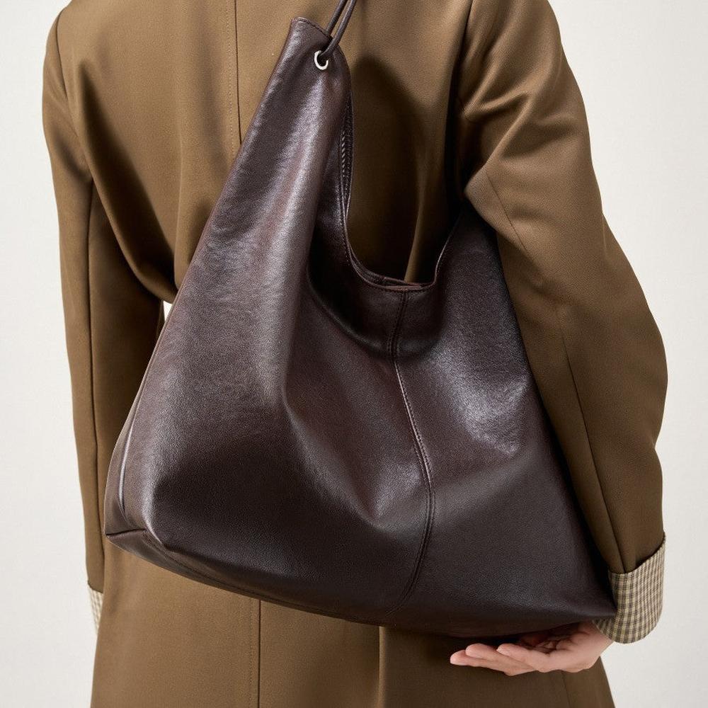 Premium Vegetable-Tanned Leather Tote Bag
