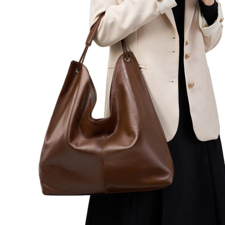 Premium Vegetable-Tanned Leather Tote Bag