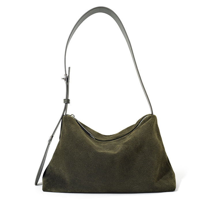 Refined Gloss-Touch Shoulder Bag