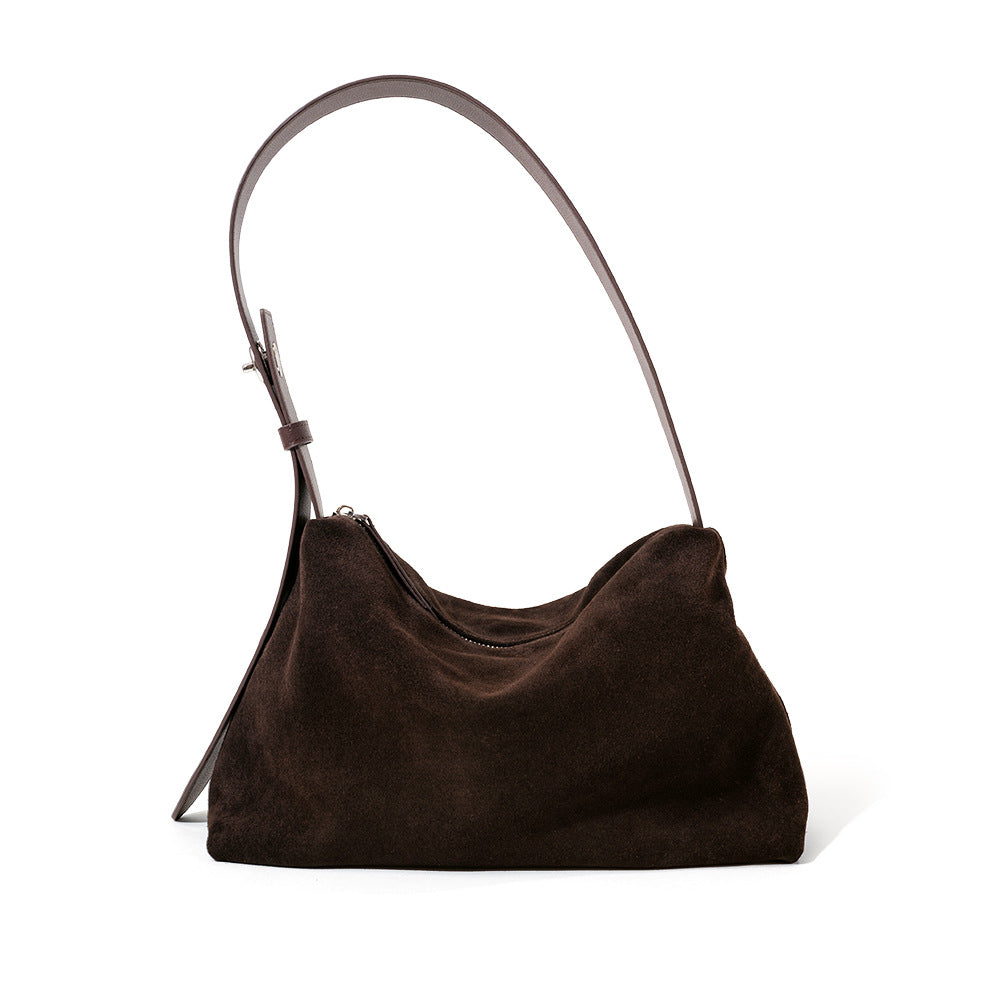 Refined Gloss-Touch Shoulder Bag