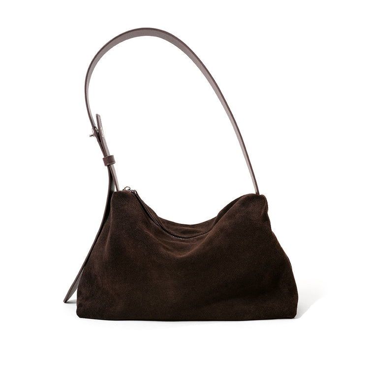 Refined Gloss-Touch Shoulder Bag
