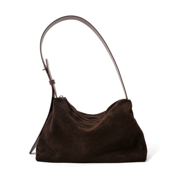 Refined Gloss-Touch Shoulder Bag