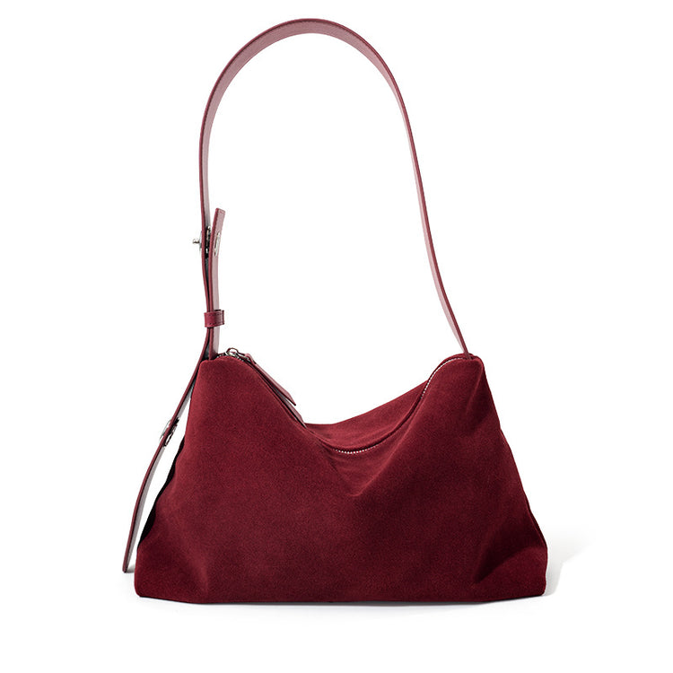 Refined Gloss-Touch Shoulder Bag