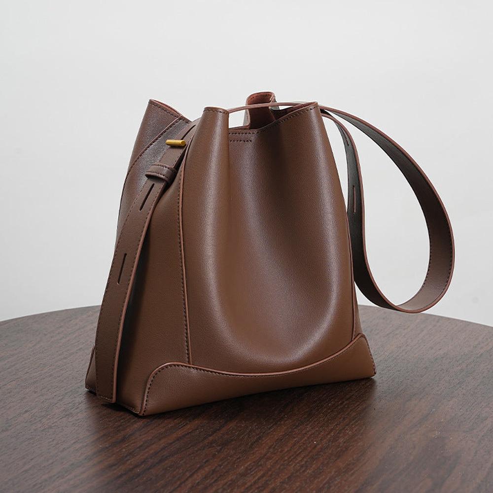 Shoulder Large Capacity Leather Bucket Bag