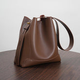 Shoulder Large Capacity Leather Bucket Bag