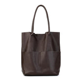 Simple Commute Soft Cowhide Tote Bag