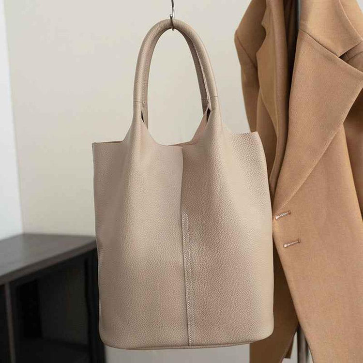 Simple Soft Leather tote bag