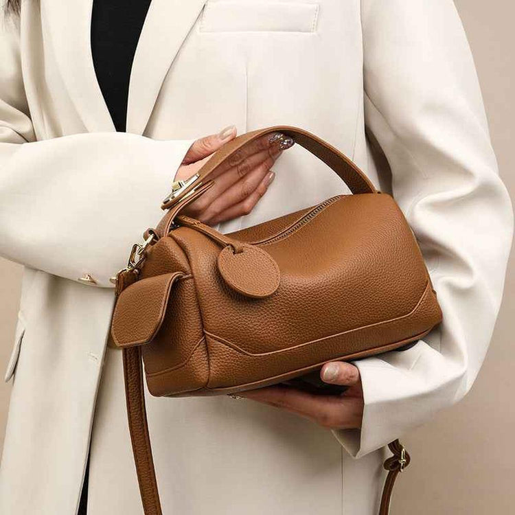 Soft Leather Large Capacity Pillow handbag