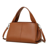 Solid Color Retro Handbag - Stylish Leather Handbags for Every Occasion