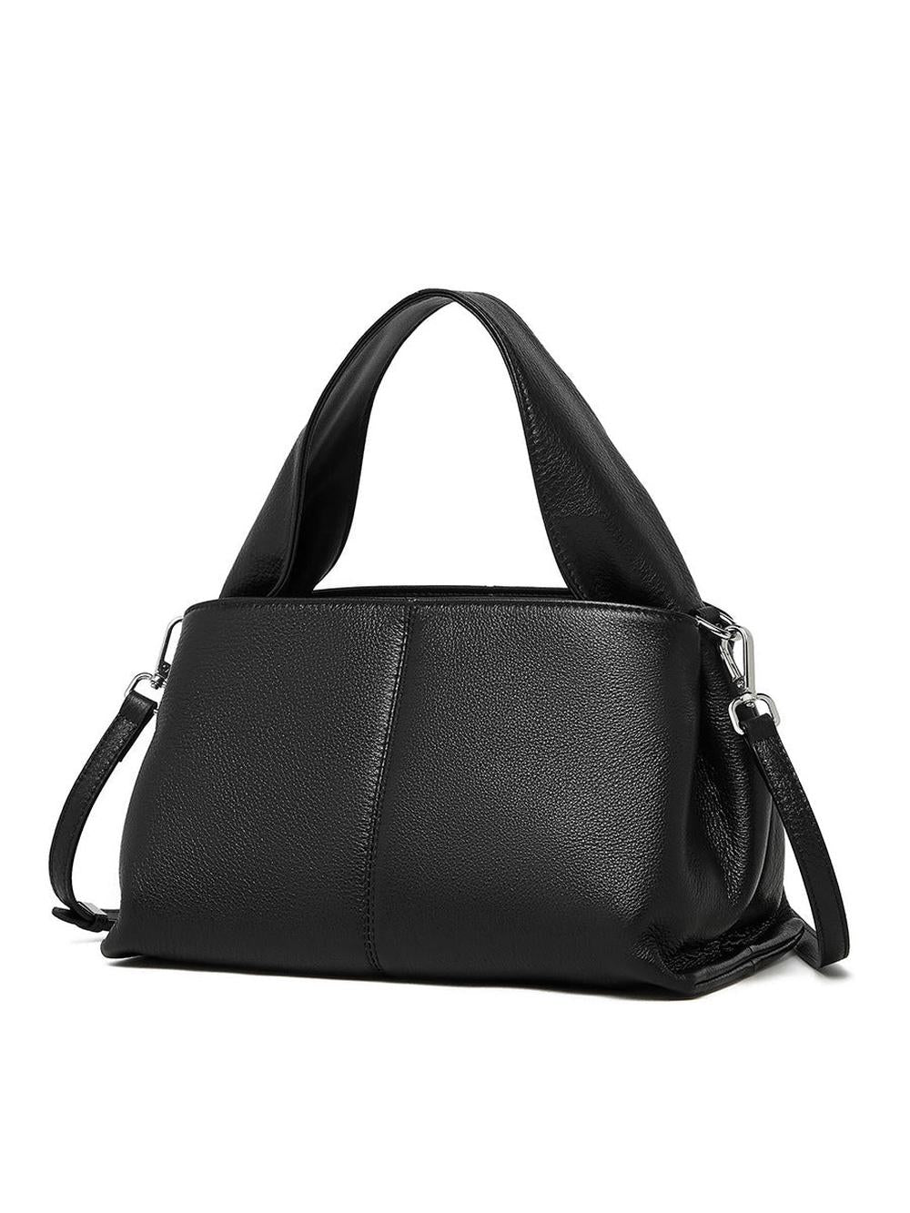 Solid Color Retro Handbag - Stylish Leather Handbags for Every Occasion