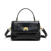 Square Large Capacity Leather Handbag