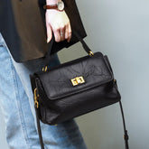 Square Large Capacity Leather Handbag