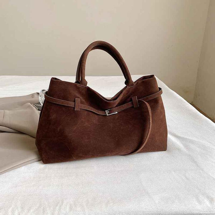 Suede Tote Design Portable Shoulder Bag