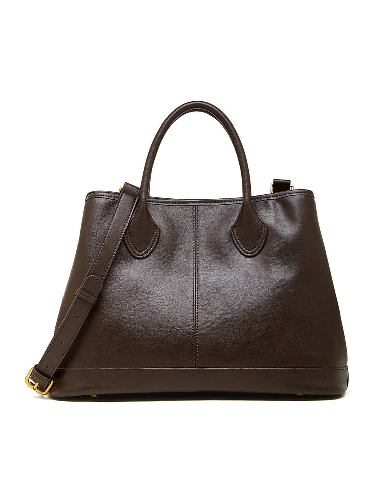 Top-Grain Leather Tote