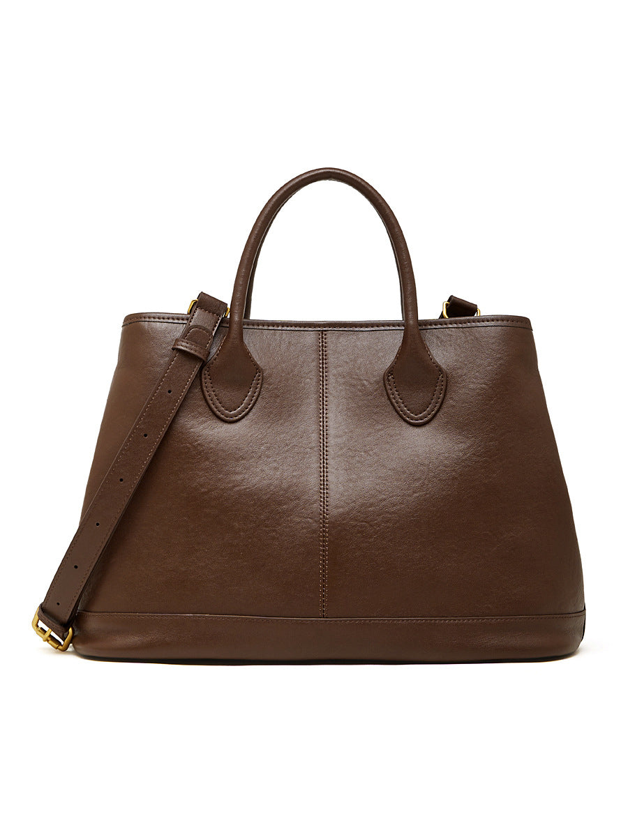Top-Grain Leather Tote