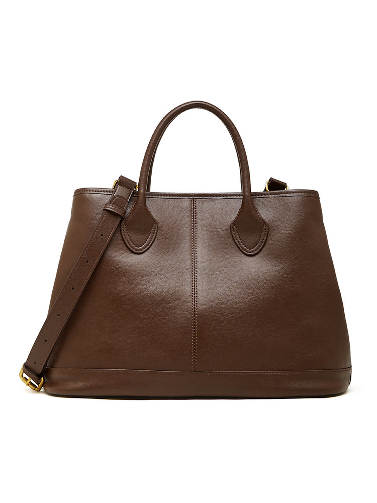 Top-Grain Leather Tote