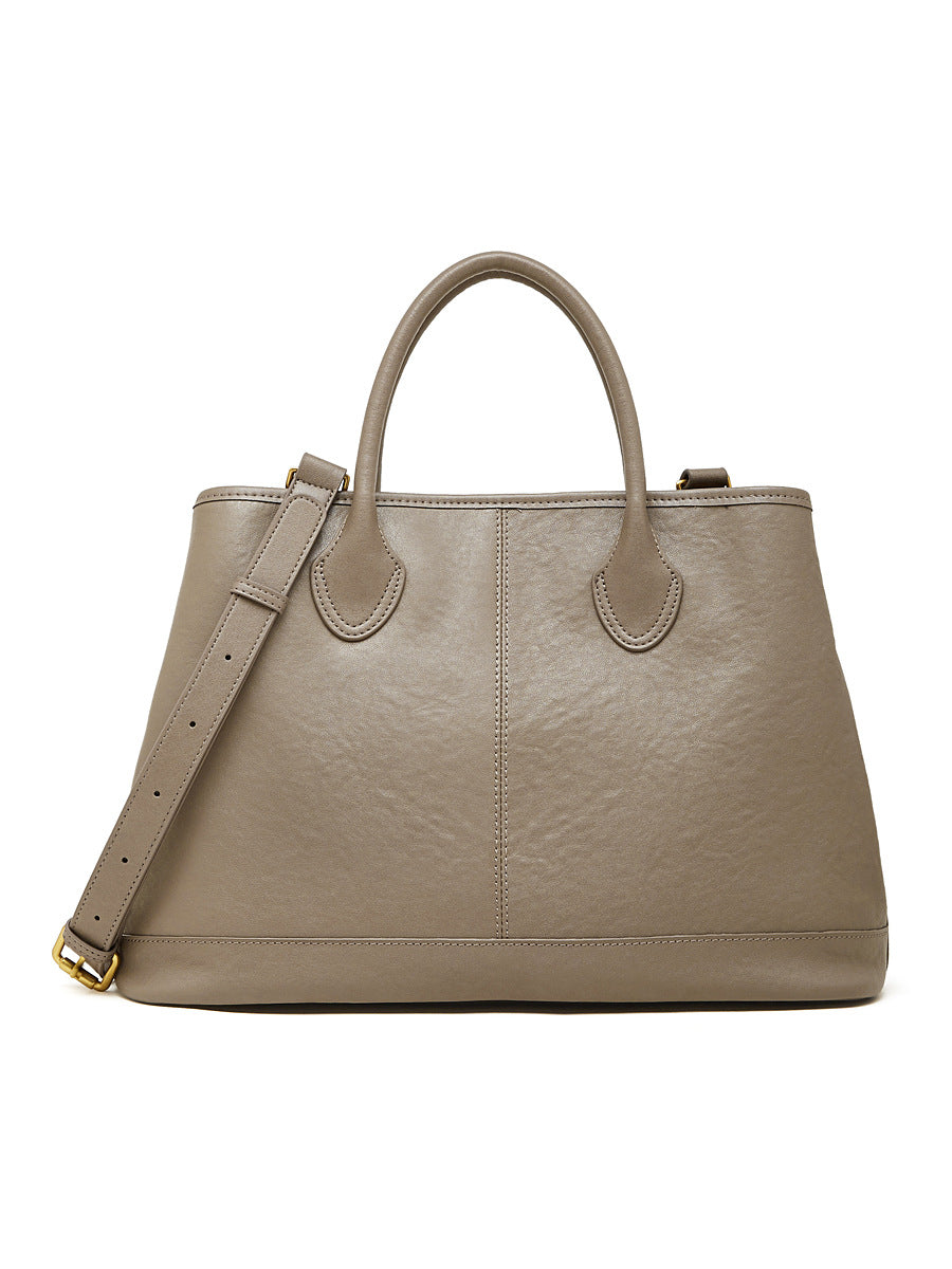 Top-Grain Leather Tote