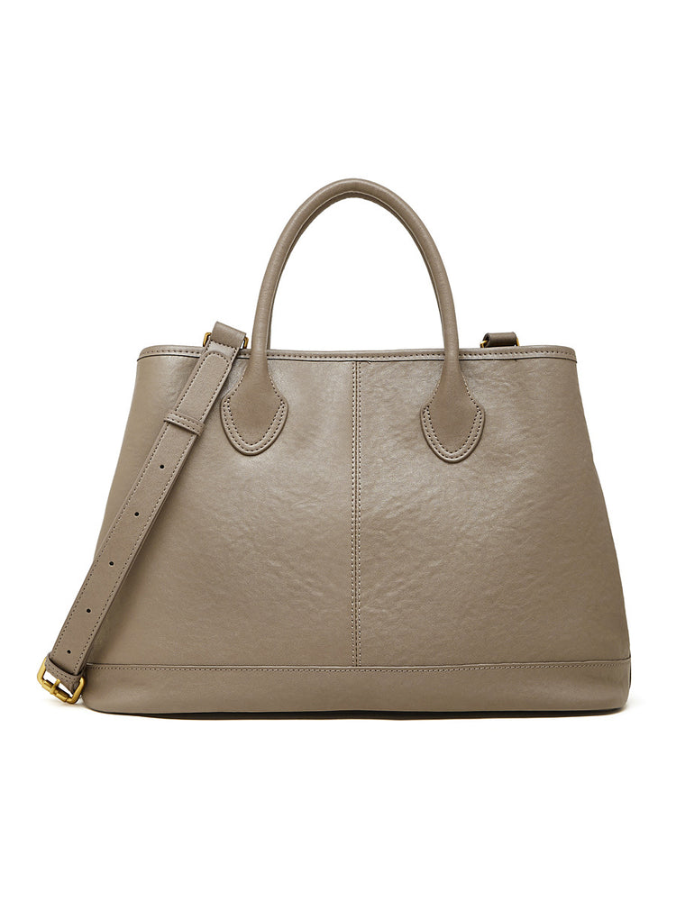 Top-Grain Leather Tote